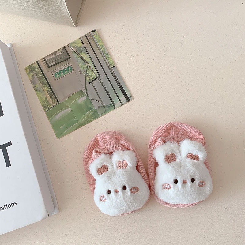 Tất vớ hình thú bông xù 3D siêu xinh xắn, đáng yêu có chống trơn trượt cho bé