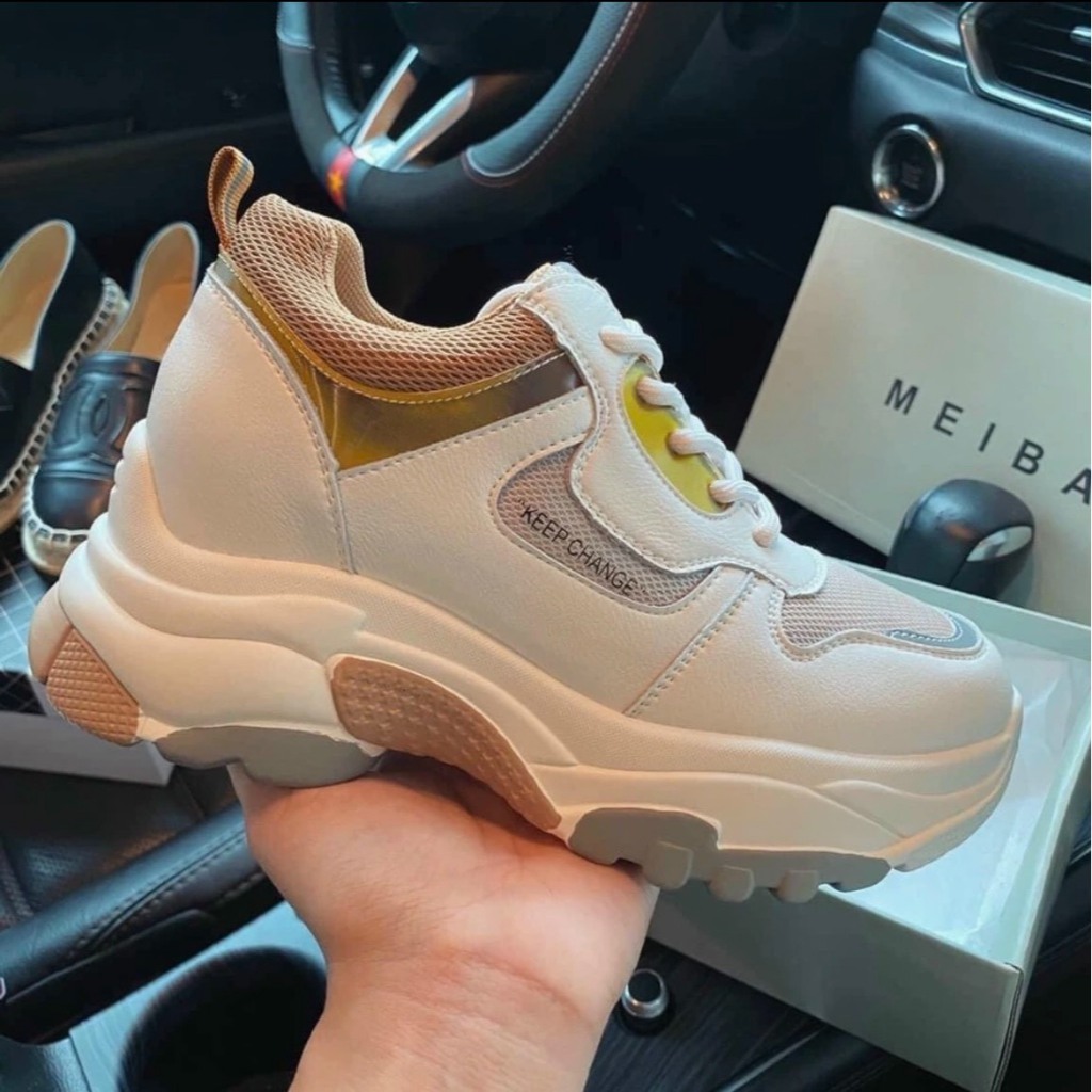 Giày thể thao nữ, sneaker độn đế cao cấp MiuMiu