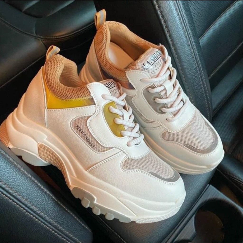 Giày thể thao nữ, sneaker độn đế cao cấp MiuMiu