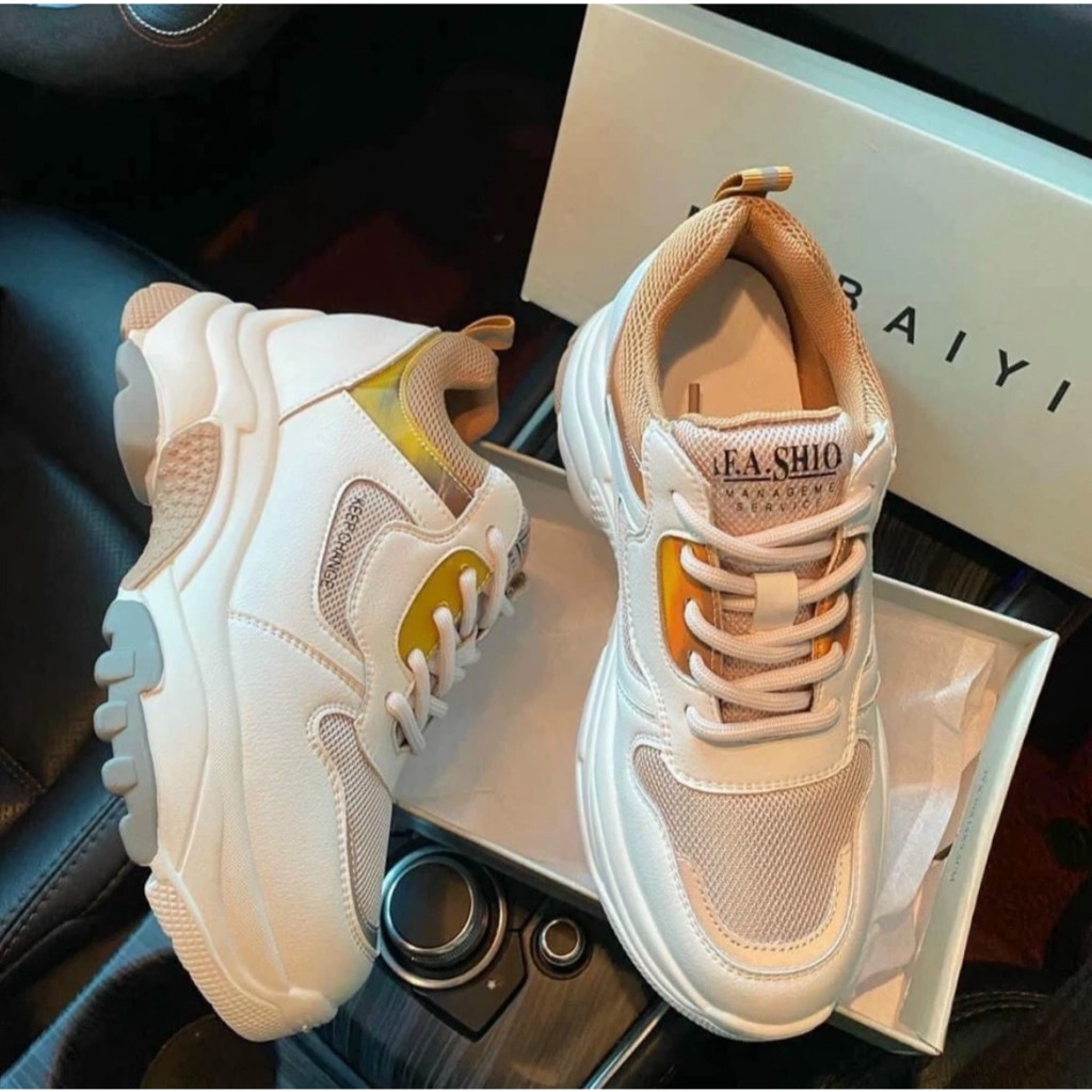 Giày thể thao nữ, sneaker độn đế cao cấp MiuMiu