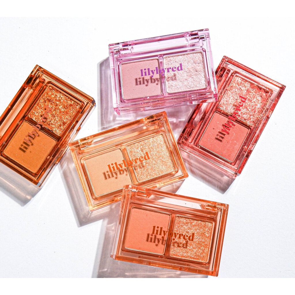 Bảng Phấn Mắt Lilybyred Cupid Clud Mood Keyboard Palette , Little Bitty Moment Eyeshadow 2 ô