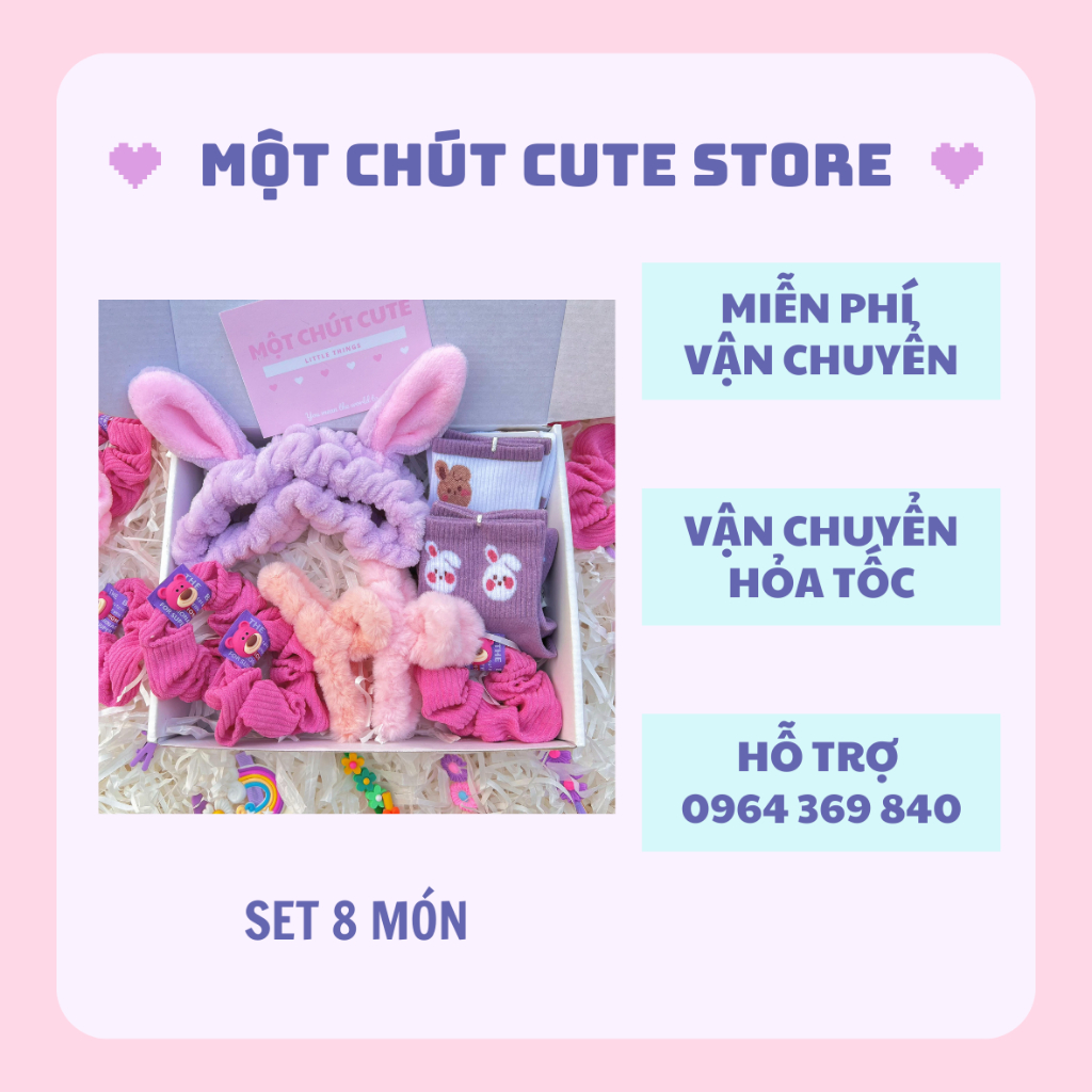 Set quà tặng NOEL, GIÁNG SINH màu tím tặng bạn gái 8/3 20/10,14/2,noel_Một chút cute Store
