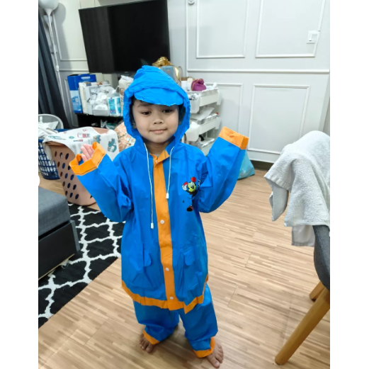 Áo mưa trẻ em, áo mưa BỘ cho bé xuất Nhật hình thú vui nhộn cho bé 2-10 tuổi