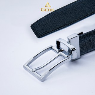 Thắt Lưng Nam Mặt Xoay Da Nappa/Saffiano Cao Cấp Thương Hiệu Genk - GDLux01