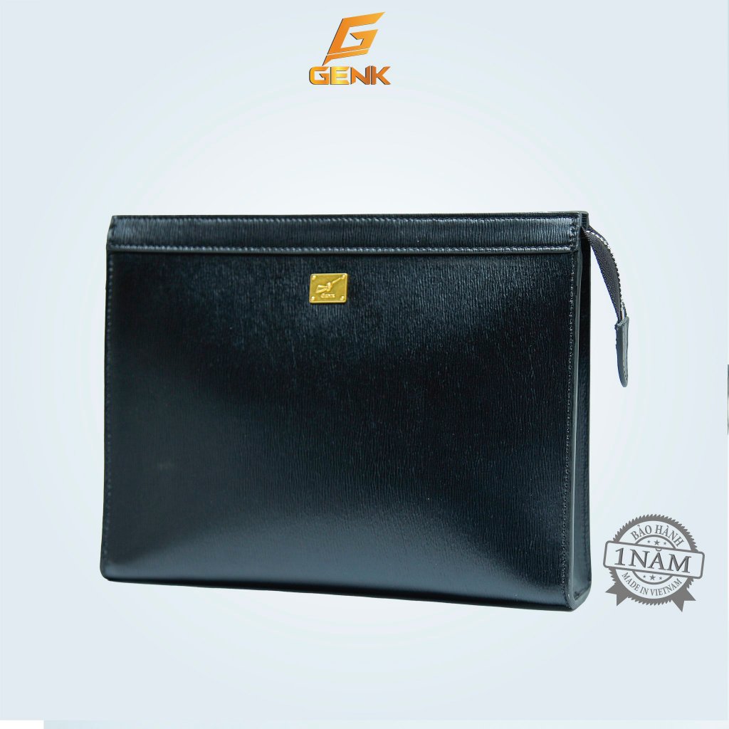 Ví Da Bò Nam Cầm Tay - CLutch Nam Thương Hiệu Genk - GBD02