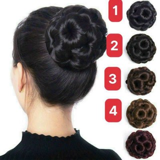 ~Búi tóc giả  thời trang trung niên dầy đẹp, búi tóc rối nhiều màu sang trọng,quý phái