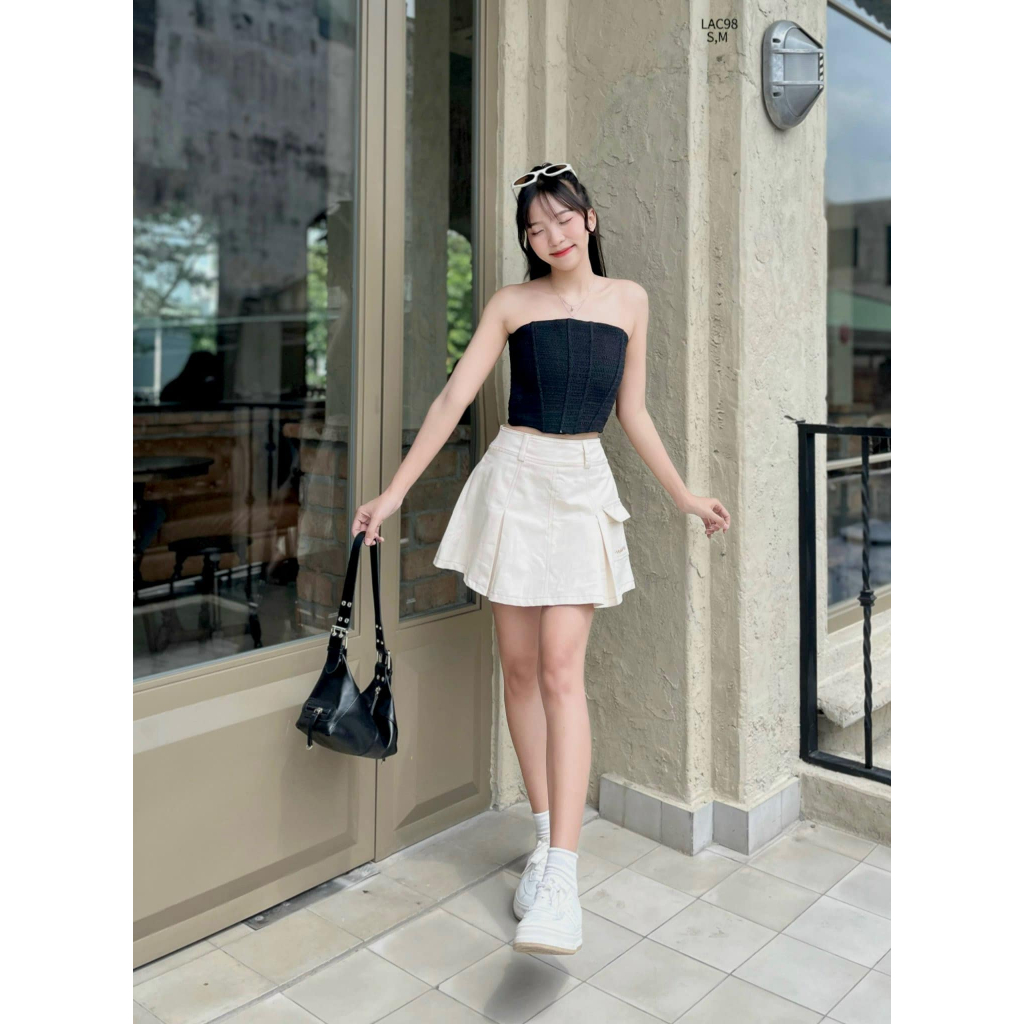 Áo corset QC mắt cáo phong cách sexy nữ tính CHIBEST LAC98