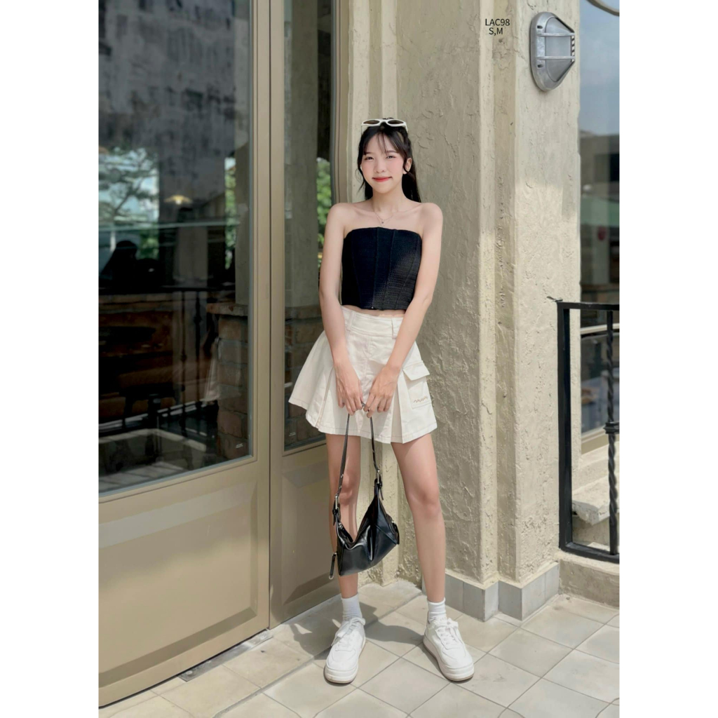 Áo corset QC mắt cáo phong cách sexy nữ tính CHIBEST LAC98