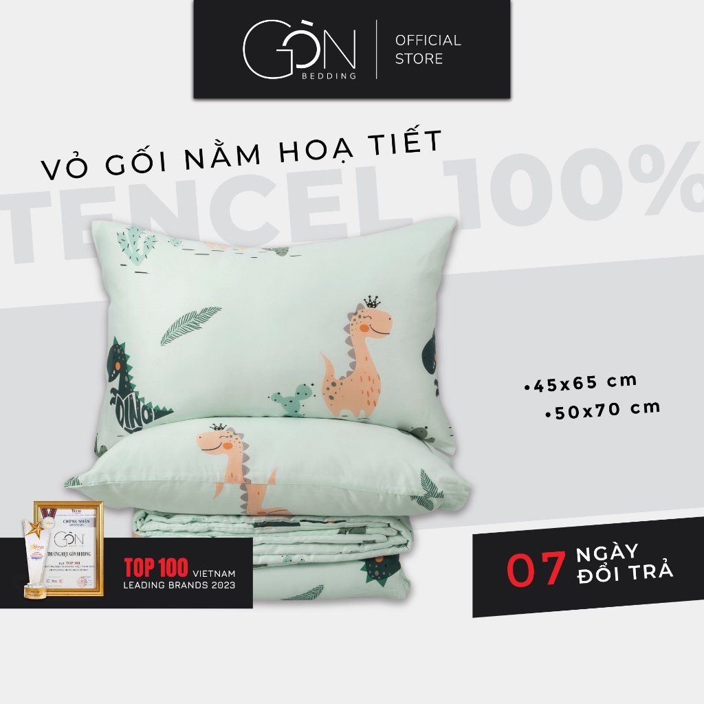 [Nhiều mẫu] 01 Vỏ Gối Nằm Gòn Bedding Lụa Tencel 60s 50x70 cm Họa Tiết