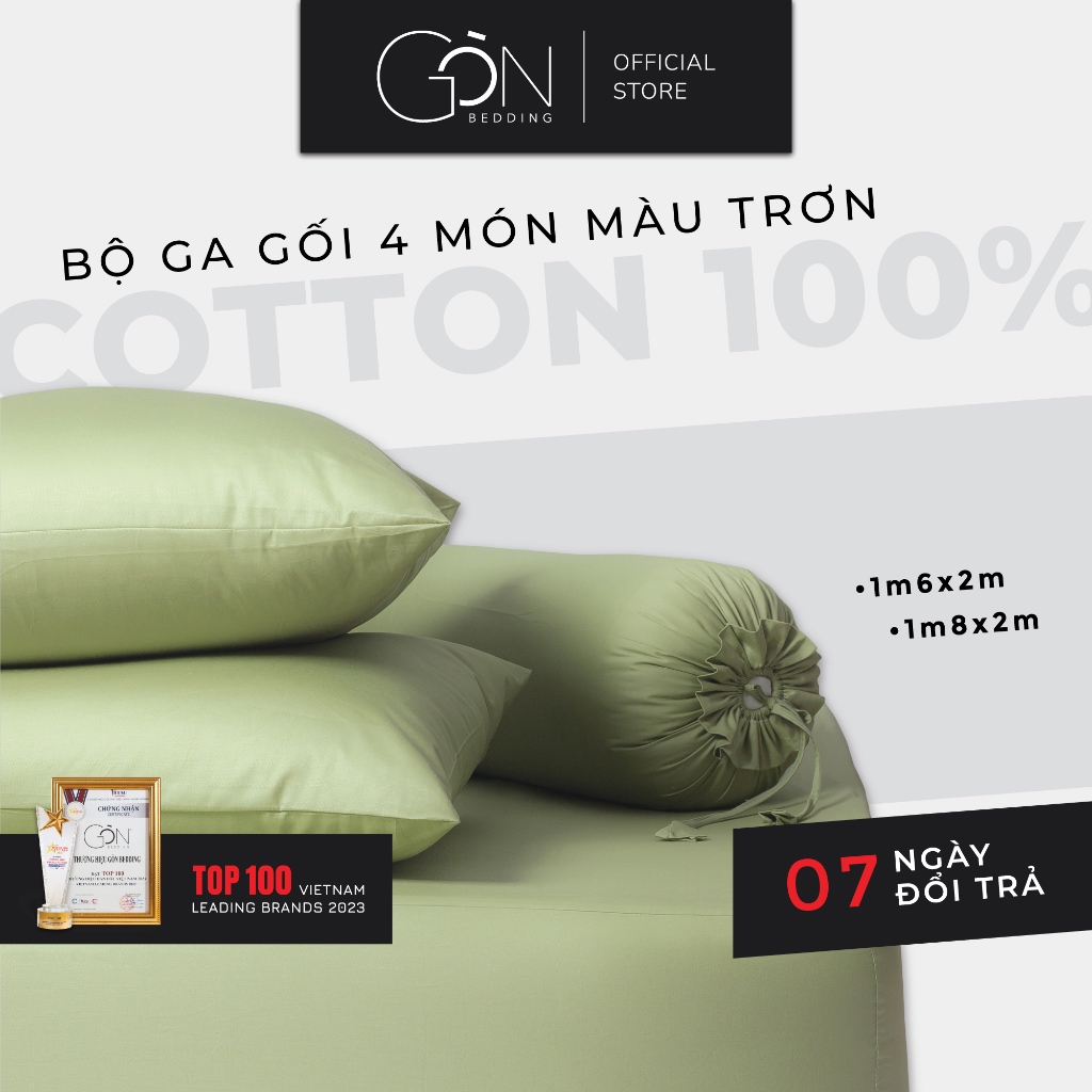 [Nhiều mẫu] Bộ Ga Gối 4 Món Gòn Bedding Cotton 100% Hàn Quốc 1m6x2m - 1m8x2m