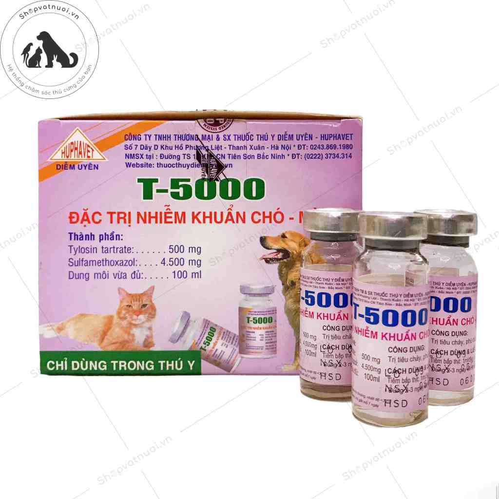 LỌ 10ml T-5000-Sảm Phẩm Cao Cấp Giúp Đẩy Lùi Đi Tiêu Chảy Trên Chó Mèo