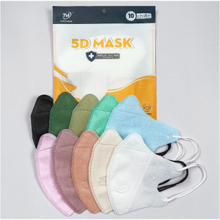   Combo 100 chiếc  Khẩu trang 5D mask đen 5D Tuấn Minh 3 lớp kháng khuẩn quai chun không đau tai 
