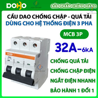 Cầu dao tự động 3 pha dobo korea - mcb 3 pha siêu nhạy - 6ka