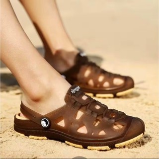 Giày nhựa đi mưa đan chéo nam GL019- Dép sục bít mũi siêu bền siêu nhẹ chồngg nước chống trượt êm chân