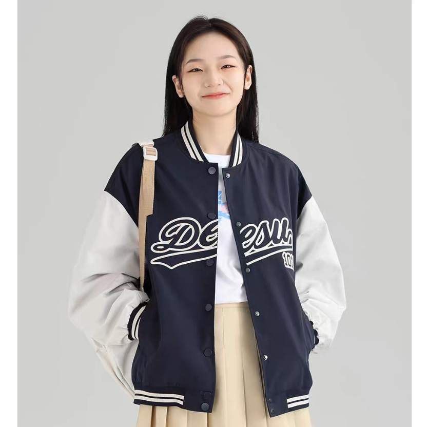 Bomber - Áo khoác bomber Dessu dáng varsity 101 MA125