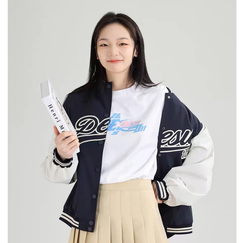 Bomber - Áo khoác bomber Dessu dáng varsity 101 MA125