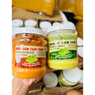 Muối chấm hải sản - muối ớt xanh 500gr - muối ớt đỏ 500gr