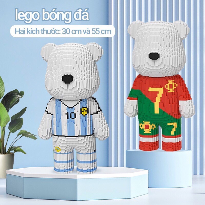 xếp hình bearbrick RONALDO  messi 56cm đồ chơi trẻ em cỡ lớn nanoblock Đồ chơi lắp ráp cho bé