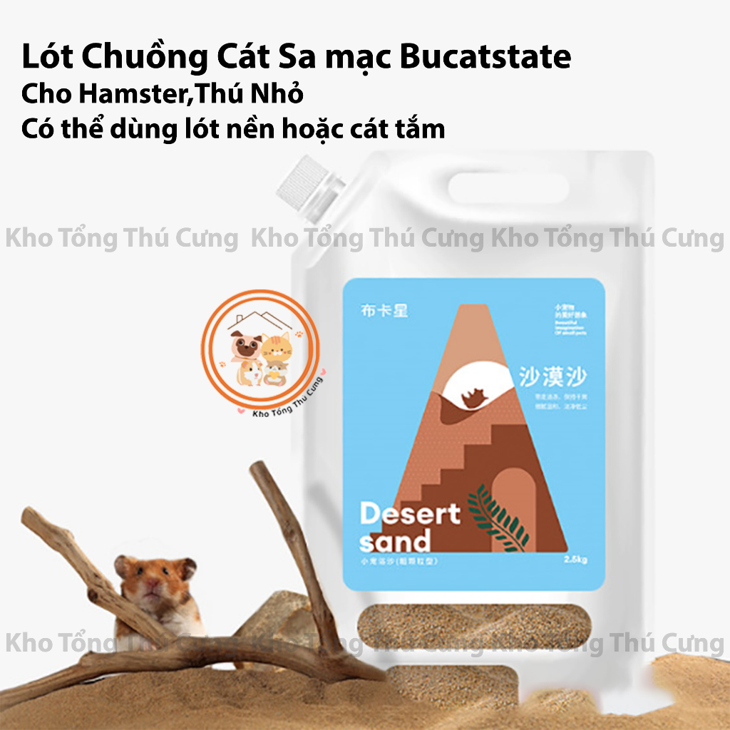 Lót chuồng cát sa mạc Bucatstate cho chuột hamster mini,bear,robo,campell,an toàn,mềm mịn,có thể lót chuồng,cát tắm