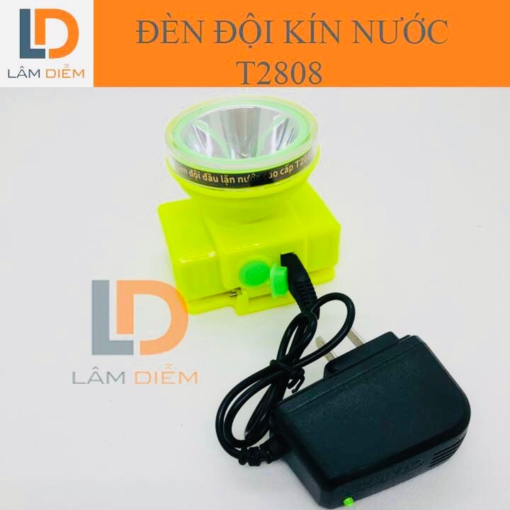 Đèn pin đội pin sạc chông nước lặn sâu 20m t2806 - 2808 - 2810