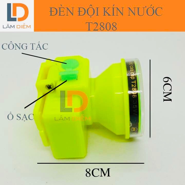Đèn pin đội pin sạc chông nước lặn sâu 20m t2806 - 2808 - 2810