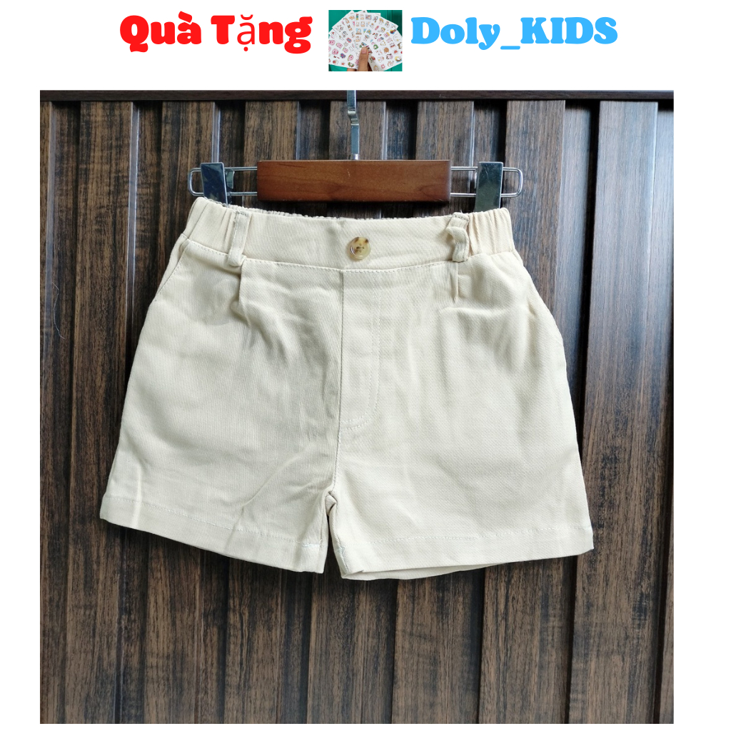 quần đùi cho bé, quần đùi bé trai chất Kaki cho bé mặc cực đáng yêu từ 7 đến 27kg DOLY KIDS