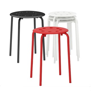 Ghế Đôn, Ghế Đẩu Tròn Chân Sắt Lắp Ráp, Mặt Ghế Nhựa Cao Cấp 3 Màu