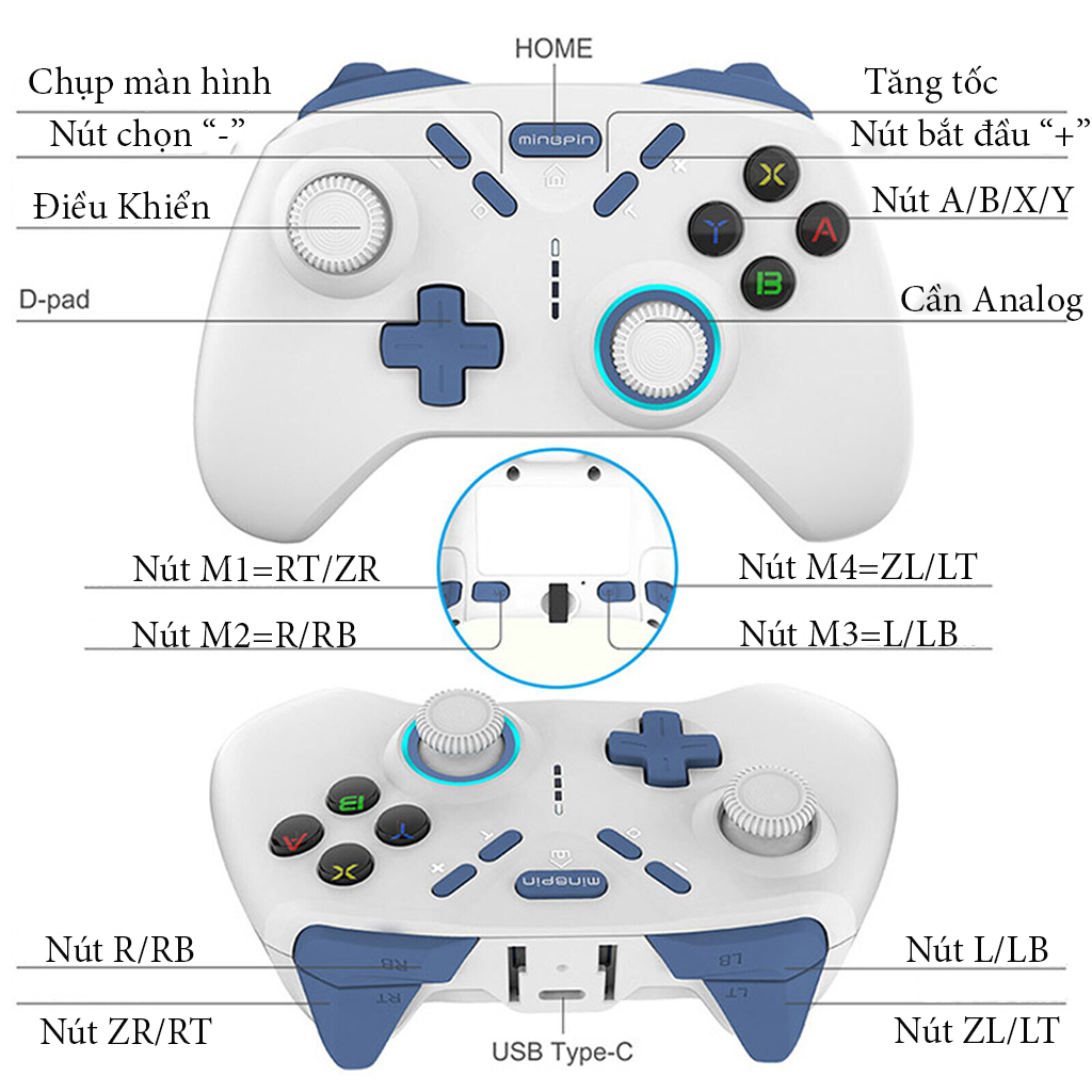 Tay cầm chơi game fifa online 4 S820, Tay cầm chơi game bluetoolth có dây và không dây, Gamepad cho PC,IOS,Android