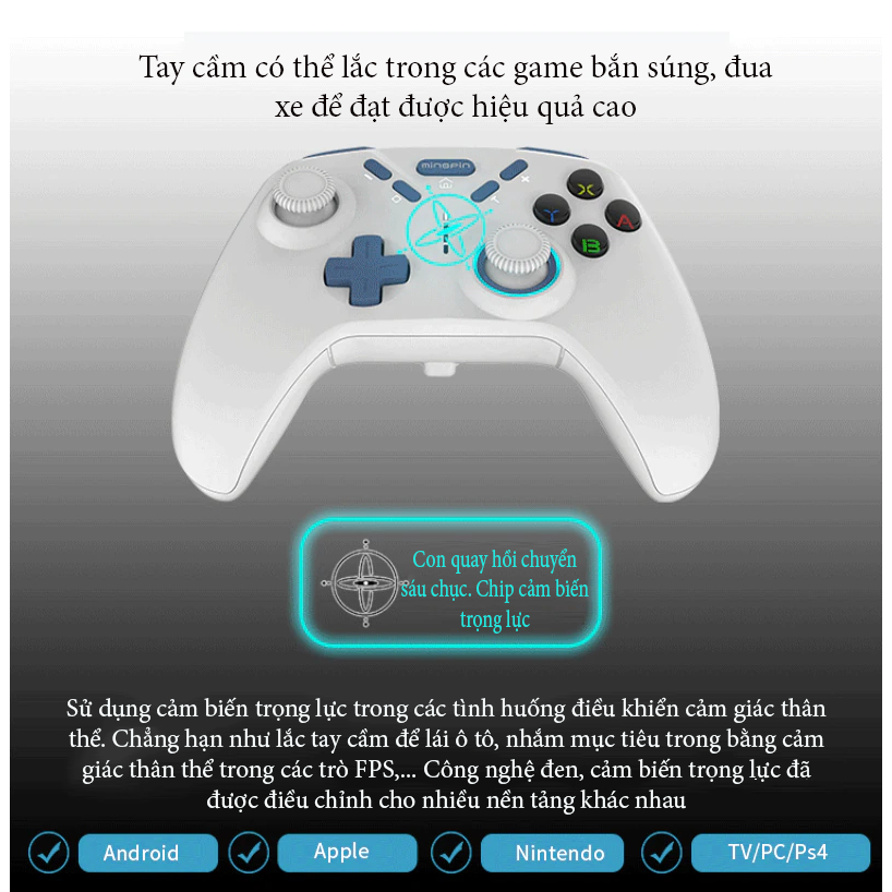 Tay cầm chơi game Vermilion S820, Tay cầm chơi game fifa online 4 full box có rung, Tay chơi game tốt hơn Tay cầm ps4