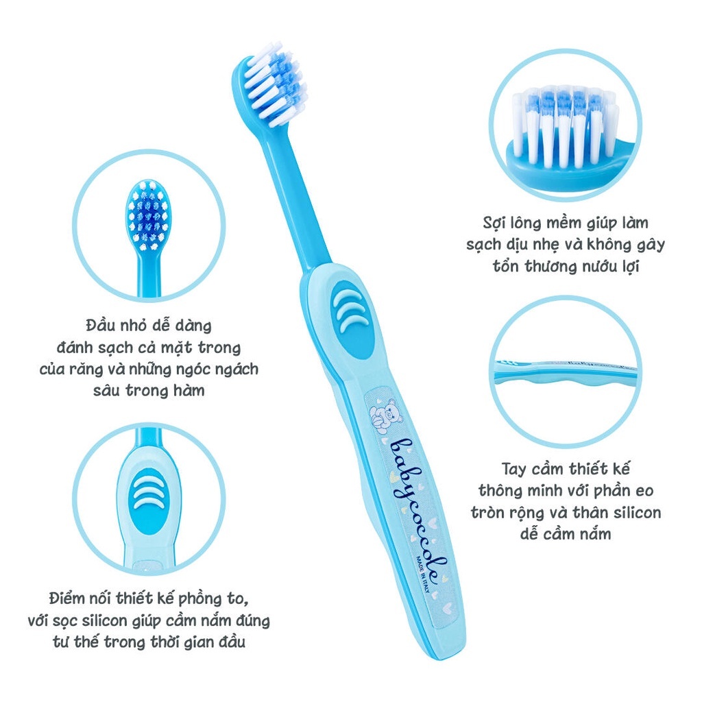 Bàn chải đánh răng Babycoccole cho bé từ 6 - 36 tháng tuổi