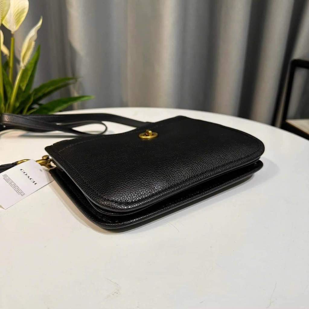 Túi Coach Slim Turnlock Crossbody Size 22.5x16cm - Màu Đen