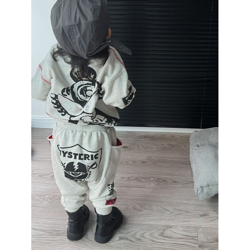 Bộ nỉ ghi in hình nhện dài tay cho bé trai