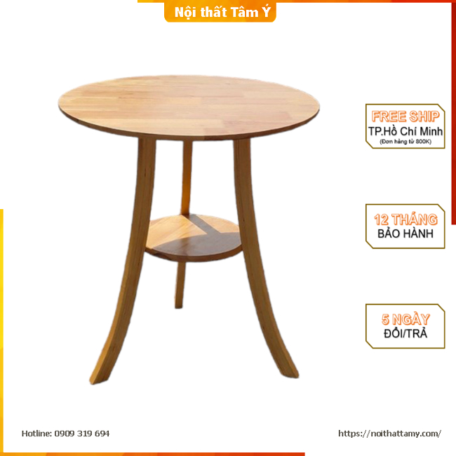 Bàn Cafe 2 tầng Tròn ✌FREE SHIP HCM✌ Bàn Cafe Thương hiệu Nội Thất Tâm Ý