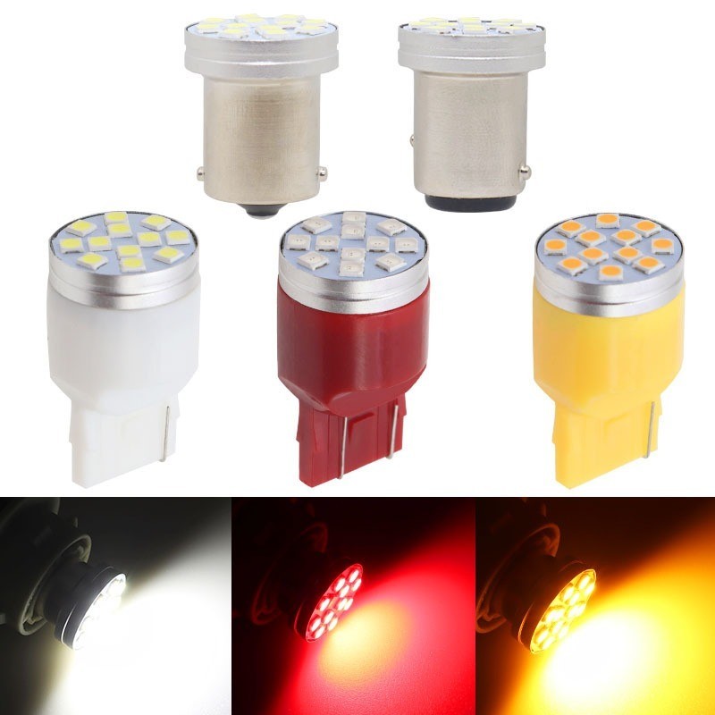 1 bóng Đèn 1156 BA15S BAU15S 1157 BAY15D LED 12smd 3030 cho Đèn Phanh Đèn Hậu Đèn Lùi Daylight ô tô xe máy