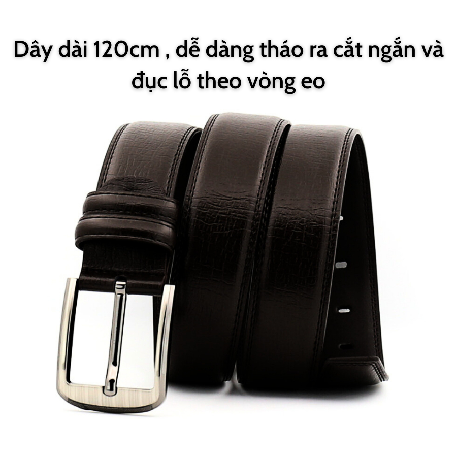 Dây Nịt Nam Da PU Thời Trang - Thắt Lưng Nam Siêu Bền Đẹp, Tặng Kèm Hộp Thương Hiệu Racadoy | TLKIM
