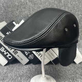 Mũ beret nam da bò M307