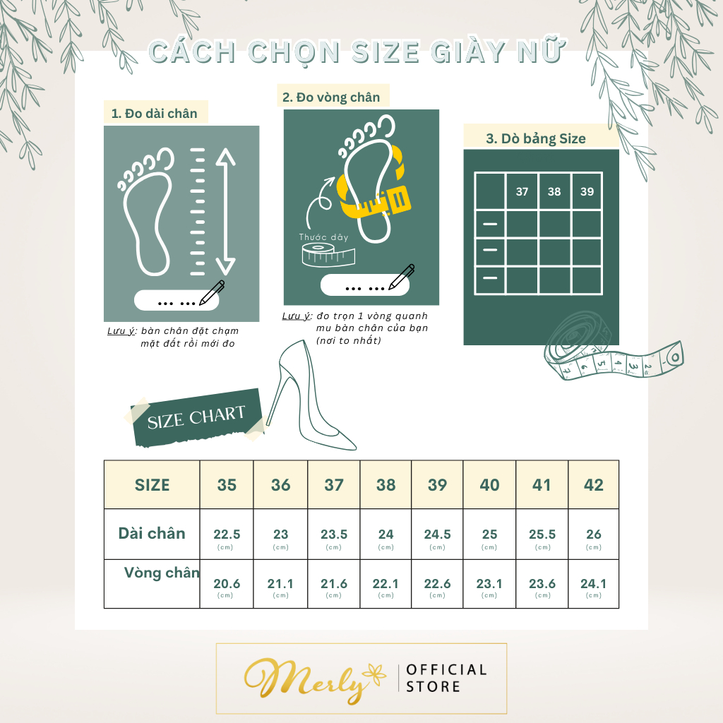 Giày Xăng Đan Nữ Cao Gót Quai Ngang Merly 1404, Giày Cao Gót Nữ Gót Vuông, Giày Cao Gót Size Lớn