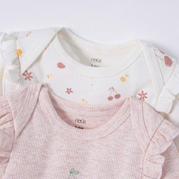 Nous Set 2 bodysuit dài tay màu thu đông cho bé