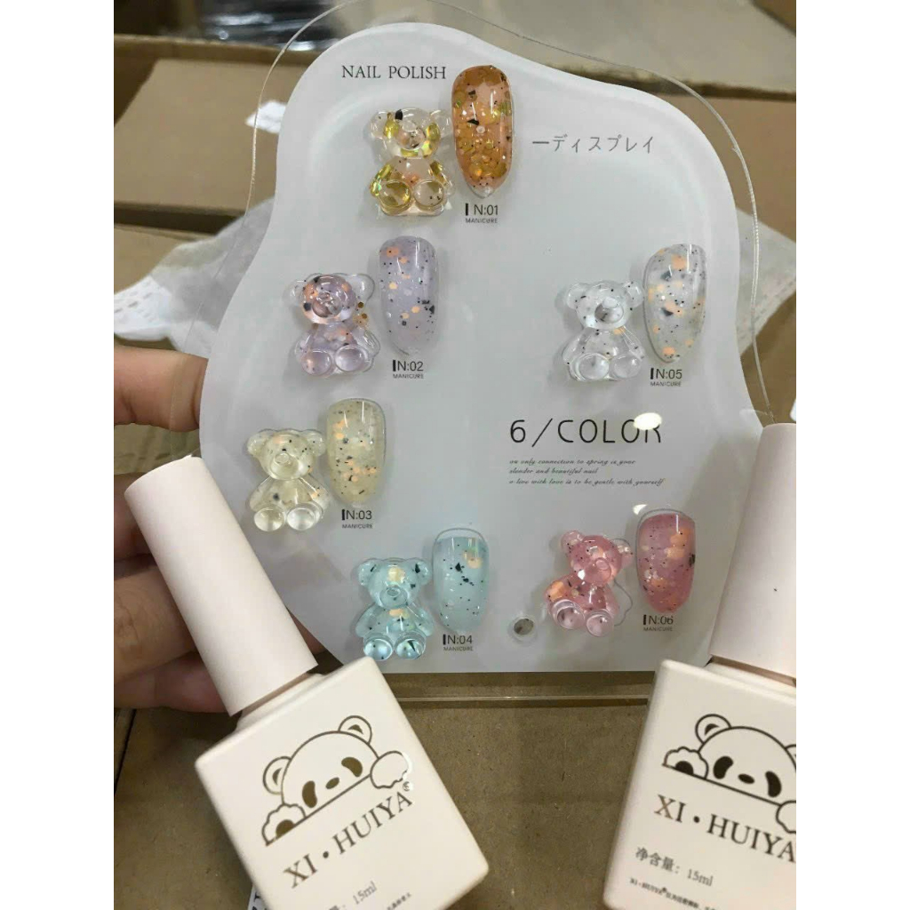 Set Sơn Nhũ Cát 6 Chai Tặng Kèm Bảng Màu