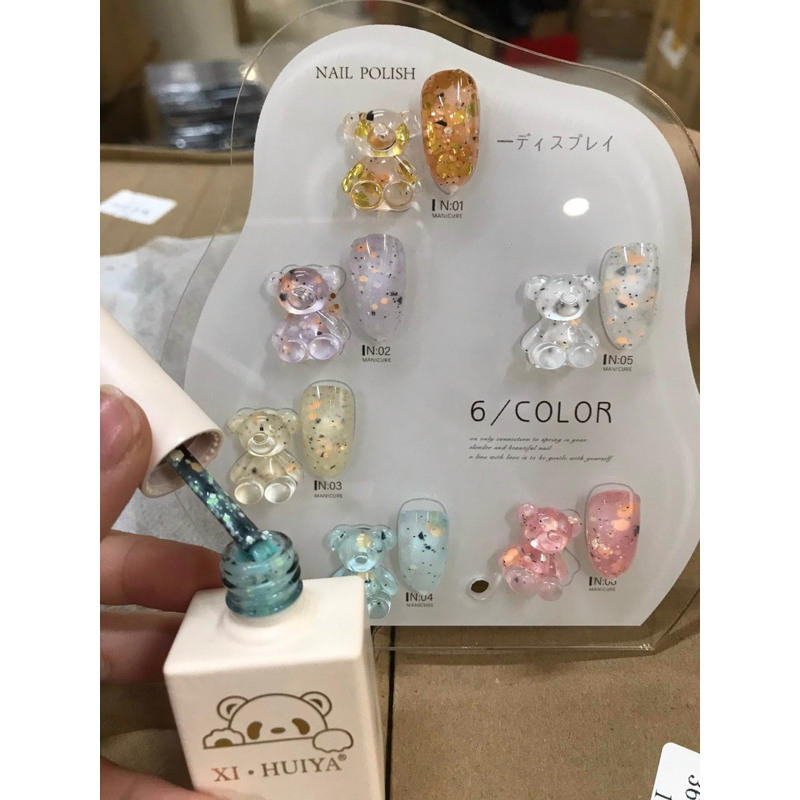 Set Sơn Nhũ Cát 6 Chai Tặng Kèm Bảng Màu