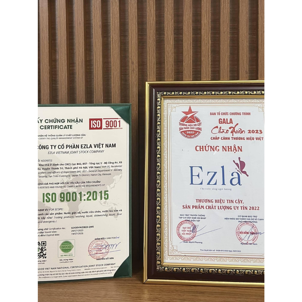 Nước giặt xả Ezla  Nước giặt xả đậm đặc 2 trong 1 dùng cho trẻ sơ sinh, lưu hương lâu