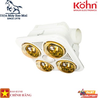 Bảo hành chính hãng - Đèn sưởi nhà tắm âm trần Braun Kohn Profile Plus BU04G/R