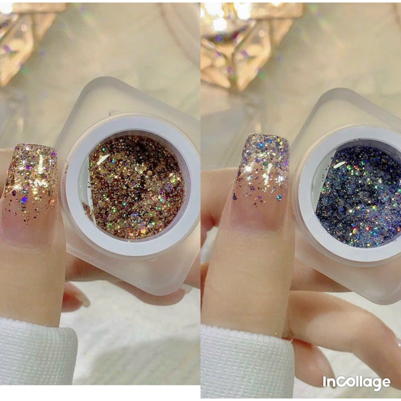 Gel nhũ , gel kim tuyến nail , gel khổng tước galaxy 8g