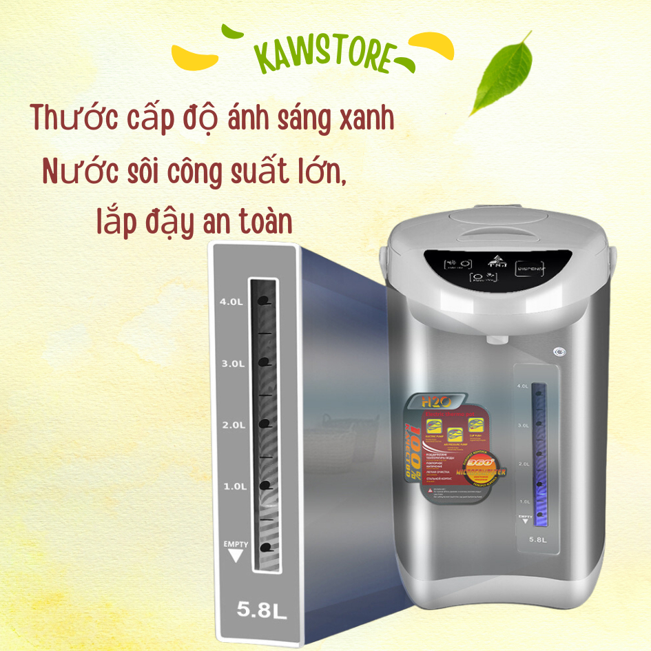 Bình Thủy Điện Đun Nước Nóng 5.8L Kaw công suất 750W - Bảo hành chính hãng