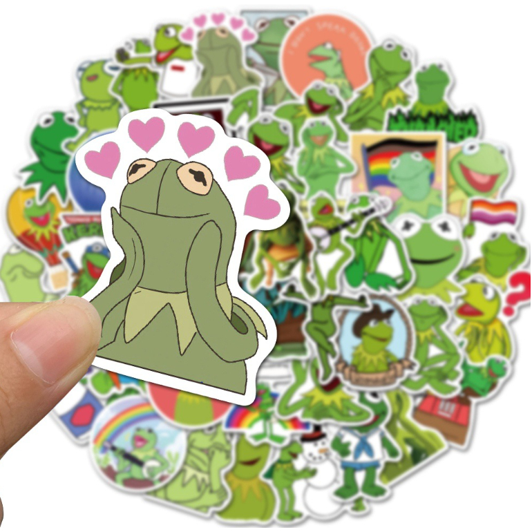Set hình dán 50 miếng sticker mèo cún kuromi con vật cỡ to cute trang trí mũ laptop đồ dùng đa năng quà tặng đẹp rẻ