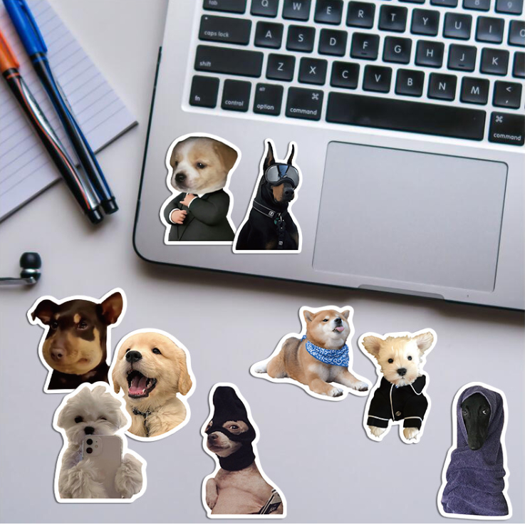 Set hình dán 50 miếng sticker mèo cún kuromi con vật cỡ to cute trang trí mũ laptop đồ dùng đa năng quà tặng đẹp rẻ