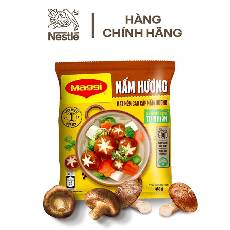 Hạt nêm chay nấm hương Maggi Nestle bịch 200g,450g và 800g
