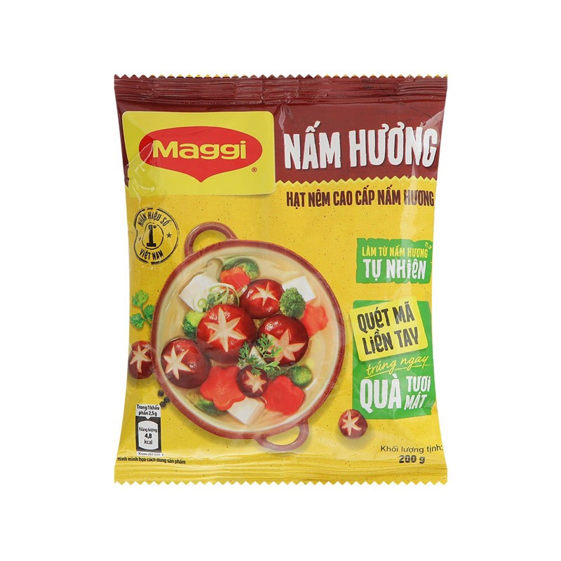 Hạt nêm chay nấm hương Maggi Nestle bịch 200g,450g và 800g