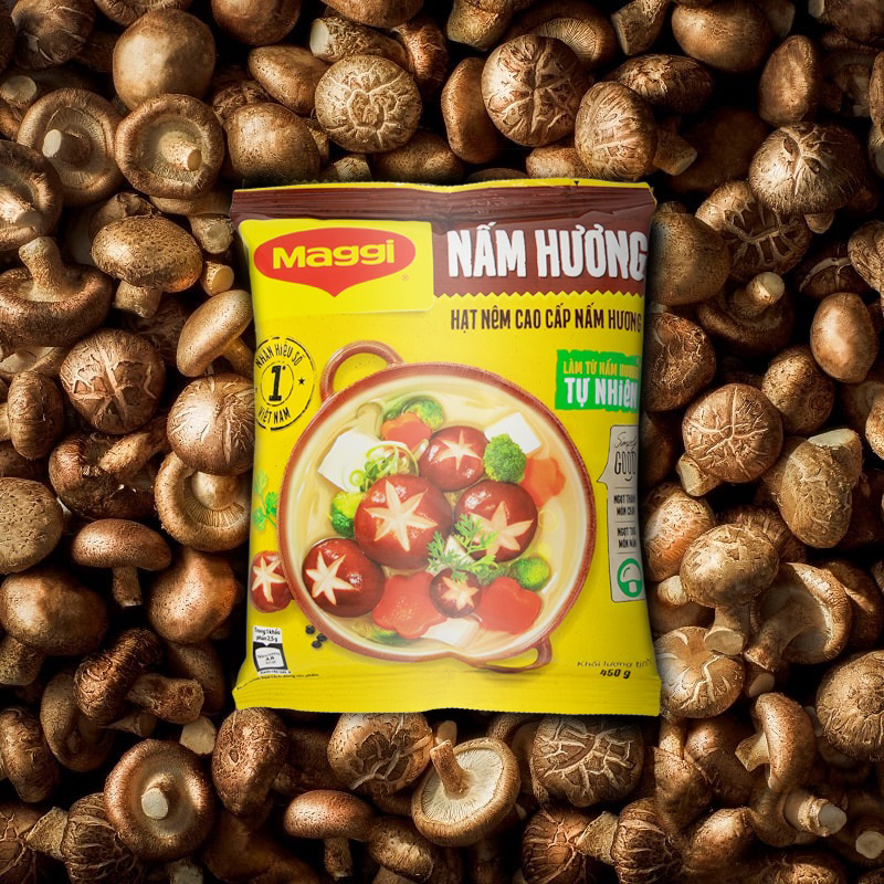 Hạt nêm chay nấm hương Maggi Nestle bịch 200g,450g và 800g