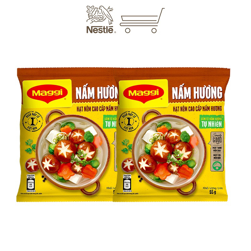 Hạt nêm chay nấm hương Maggi Nestle bịch 200g,450g và 800g